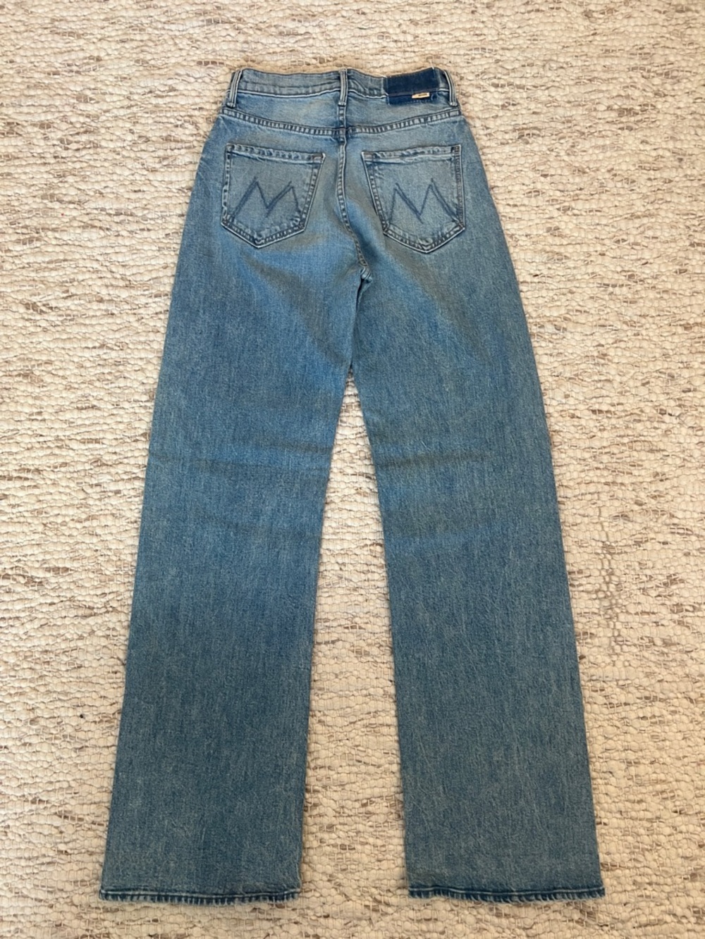 MOTHER Straight-Leg Denim Jeans in Left in the Dust Wash - Picture 2 of 5